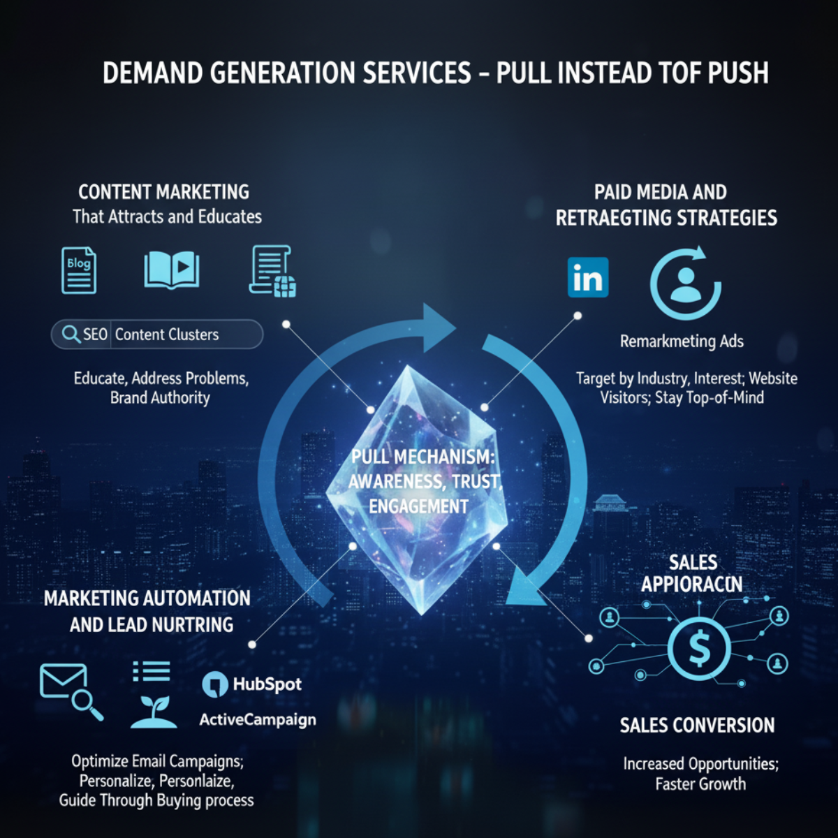 Demand Generation Services – pull instead of push.