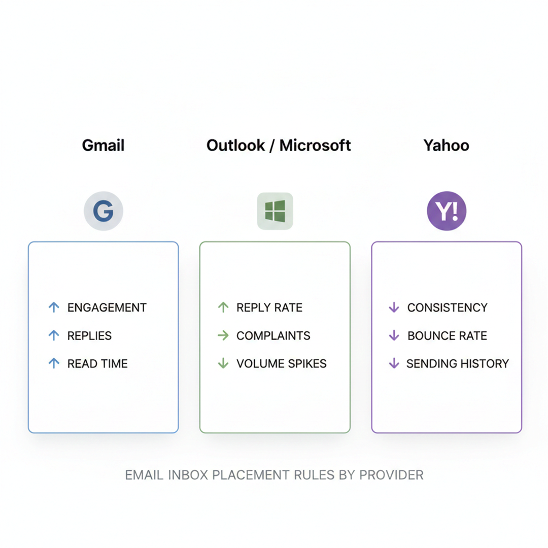 Inbox Placement Rules by Email Provider (2026)